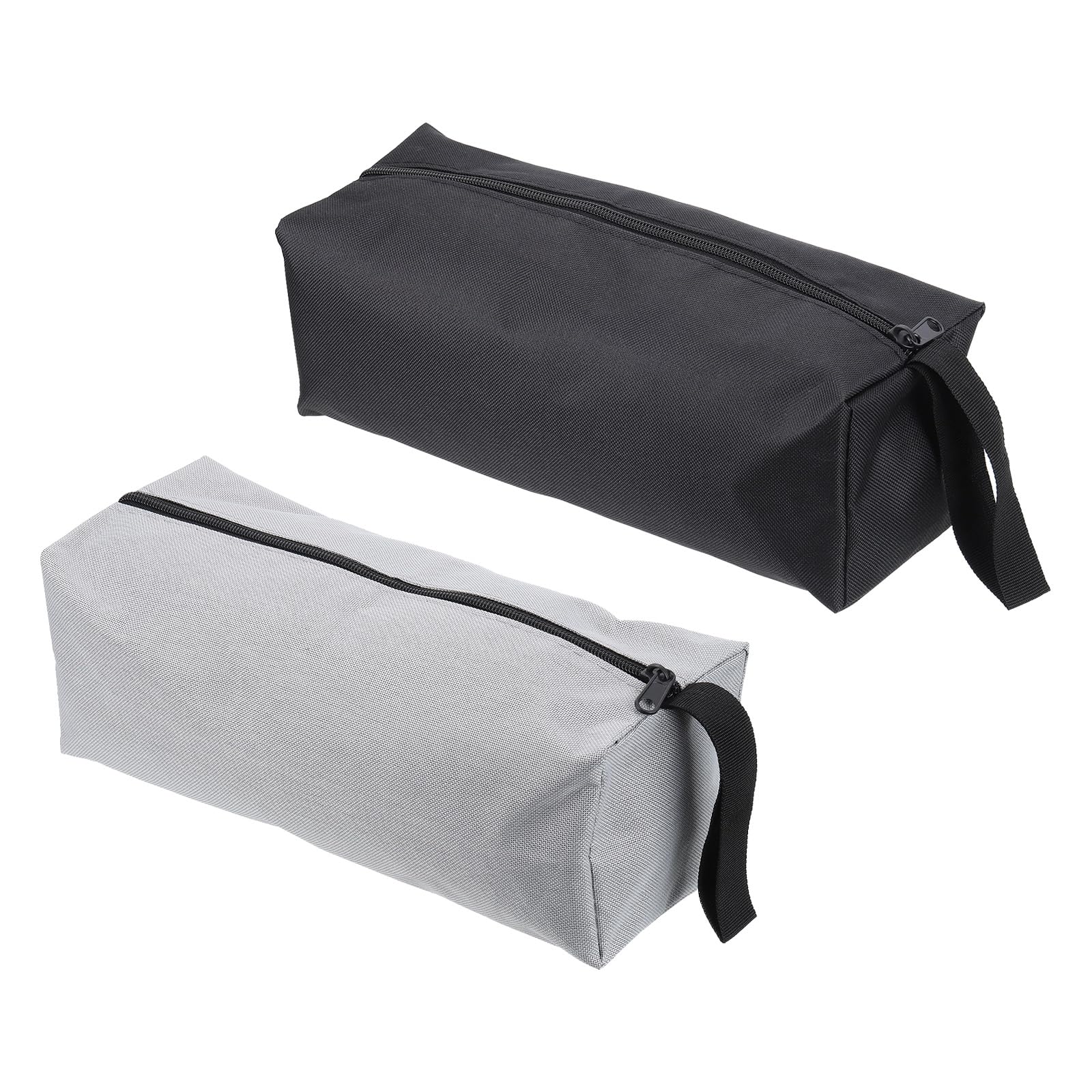 PATIKIL 12" Zipper Tool Pouch, 2 Pack Multipurpose Tool Bag Waterproof Tote Bag Storage Organizer for Screwdrivers Pliers, Black Grey
