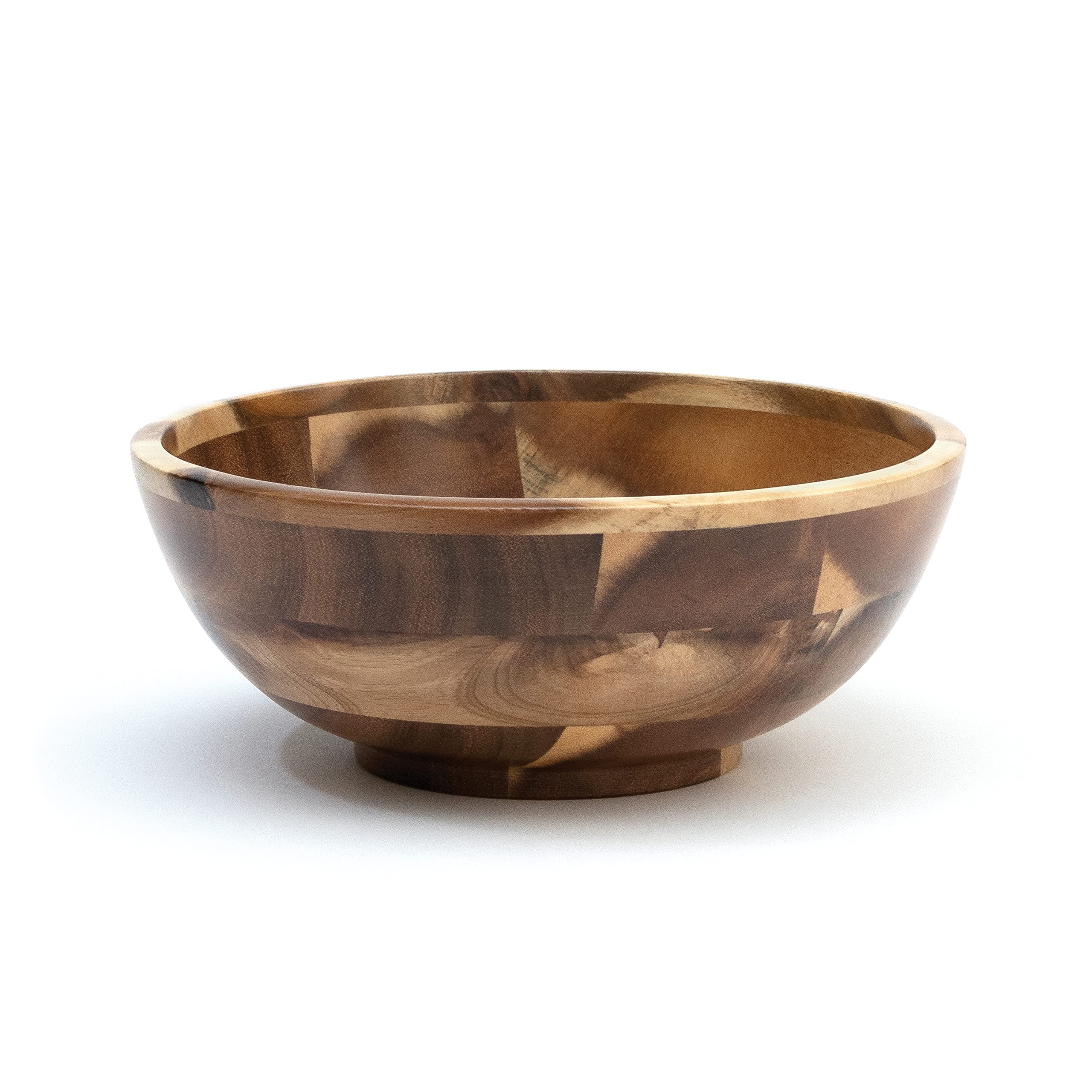 Lipper International 1183 Acacia Footed Flared Bowl, Small, Brown