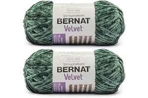 Bernat Velvet Pine Yarn - 2 Pack of 10.5oz/300g - Polyester - #5 Bulky - 315 Yards - Knitting & Crochet