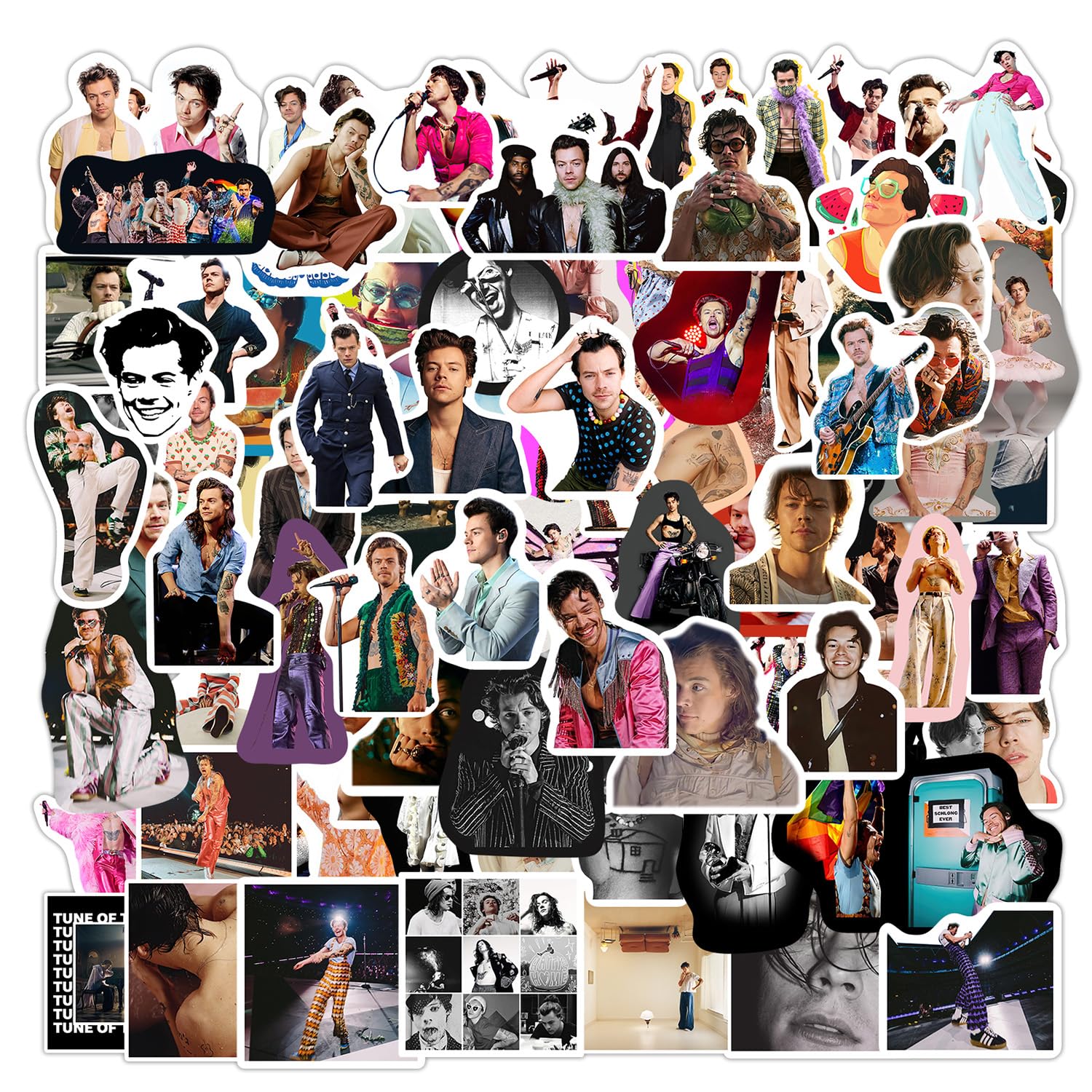 GTOTd Singer Stickers (100Pcs) Music Stars Gifts Merch Party Supplies Vinyl Water Bottle Luggage Guitar Skateboard Aesthetic Gifts for Teens Fans