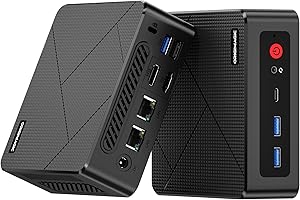 ORIGIMAGIC C4 Dual Nic LAN Mini PC, Ryzen 5 3550H (Beat N95/N100/N150), Mini Desktop Computer, 8GB DDR4 256GB M.2 NVMe SSD, M