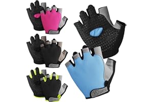 Xtinmee 4 Pairs UV Protection Fishing Gloves Fingerless Sun Gloves Rowing Gloves for Women Men Outdoor Kayaking Hiking Paddling Driving Canoeing Sailing, 4 Styles