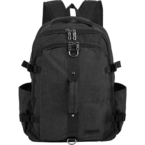 Odyseaco Canvas Backpack for Men Women, Vintage Brown-Heavy Duty