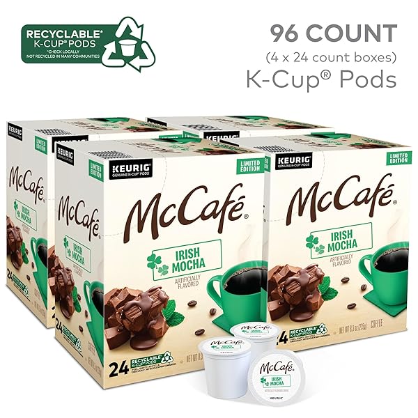 MCCAFE IRISH MOCHA, KEURIG SINGLE SERVE K-CUP PODS, FLAVORED COFFEE, 24 COUNT