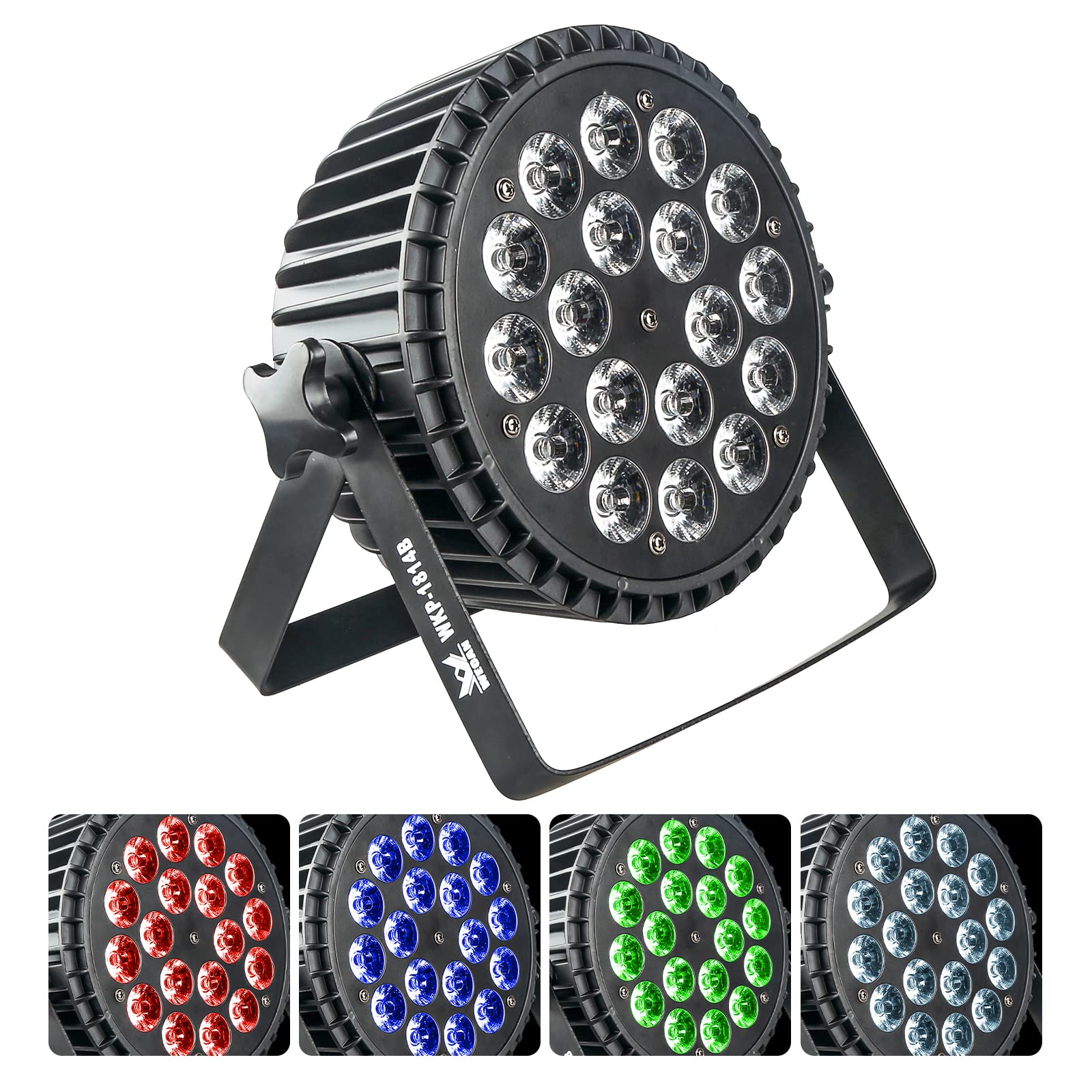 LED Par Lights, 18x12w LED RGBW 4IN1 Par Led Light for Stage Lighting, Led Wash Light DMX Uplights DJ Par Can Lights with Sound Activated Party Lights Dj Disco Lights for Wedding Lighting