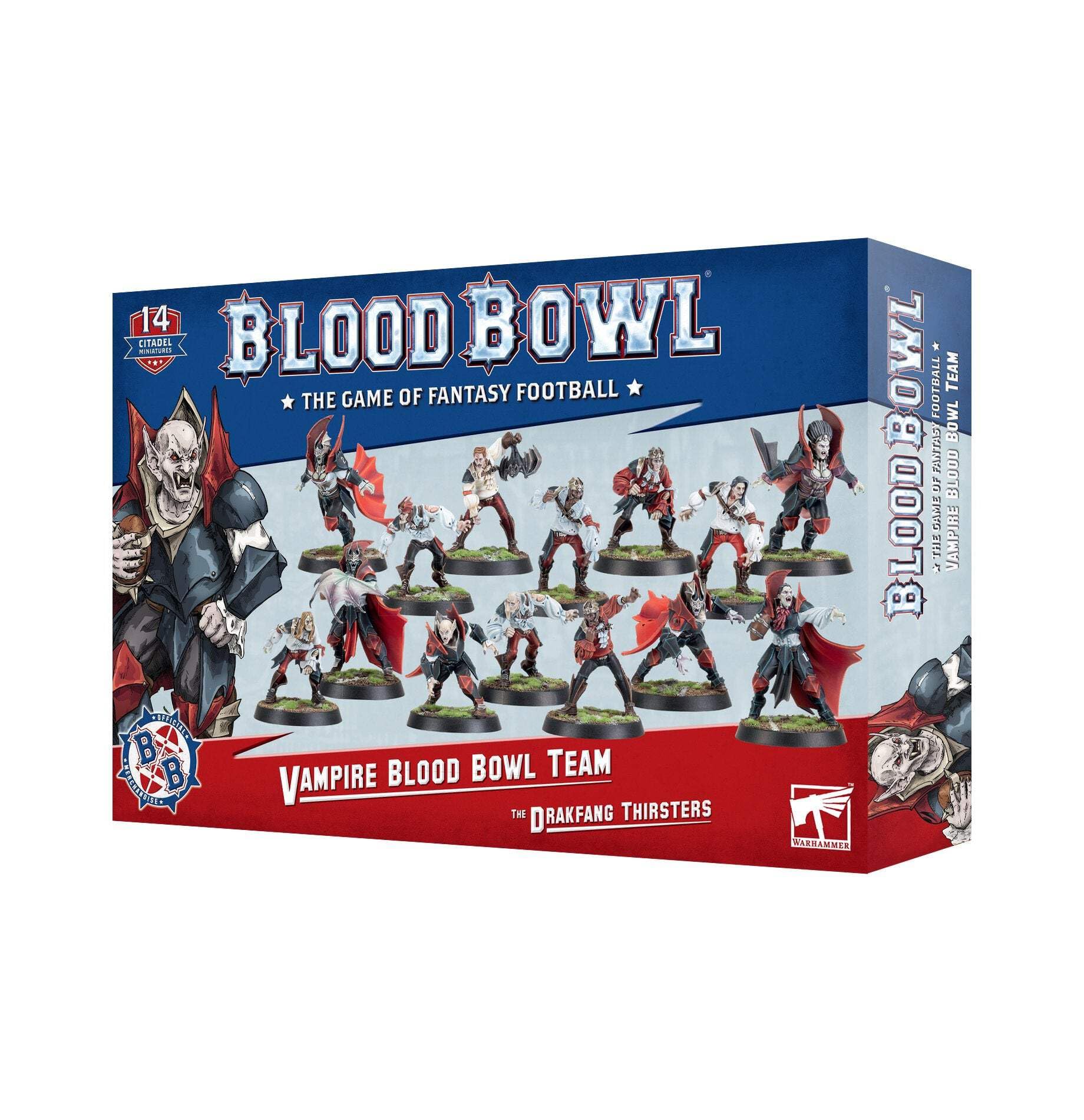 Games Workshop Blood Bowl - Team Vampire : The Drakfang Thirsters, Red