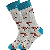 Real Sic Fun Socks for Men and Women - Cozy Cotton Dress Socks with Colorful Designs - Casual, Exotic Zoo Animal Patterned