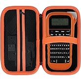 Peyyargo Case Compatible with Brother P-Touch PTH110 / PTH111 Pro / PTE110 Portable Monochrome Label Maker (Black+Orange Zipper)