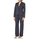 Le Suit Women's Petite 2 Button Notch Collar Crossdye Pant