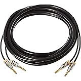 AmazonBasics Speaker Cable Wire with Gold-Plated Banana Tip Plugs - CL2 - 99.9% Oxygen Free - 12-Foot