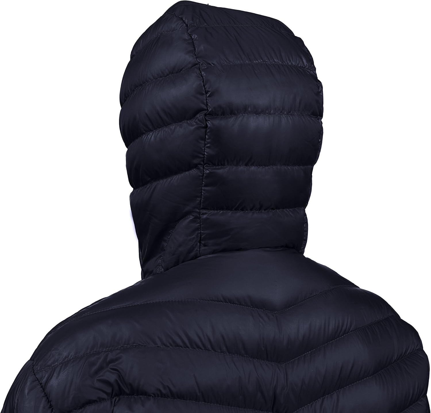 ZSHOW Men's Packable Down Jacket Hooded Lightweight Winter Coat: Clothing