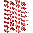 Flutesan 30 Pairs Heart Shaped Sunglasses Bulk Valentines Rimless Heart Sunglasses Candy Color Eyewear for Women Men