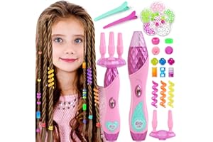 Yoloflix Hair Braiding Machine, Hair Salon Toys for Girls with Braider, Beads, Wig & Accessories, Kids Hair Styling Tool Toy Set, Christmas Birthday Toys Gifts for Girls