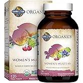 Garden of Life Organics Women 40+ Multivitamin, Vegan, 120 Tablets | Organic Womens Vitamins, Hormone &amp; Breast Health Support Blend