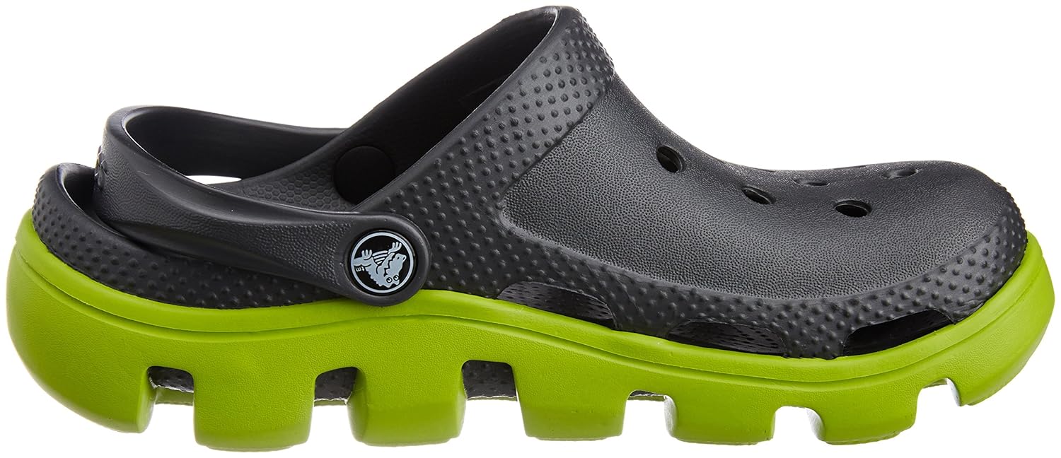 crocs unisex duet sport canary and cerulean blue rubber clogs and mules