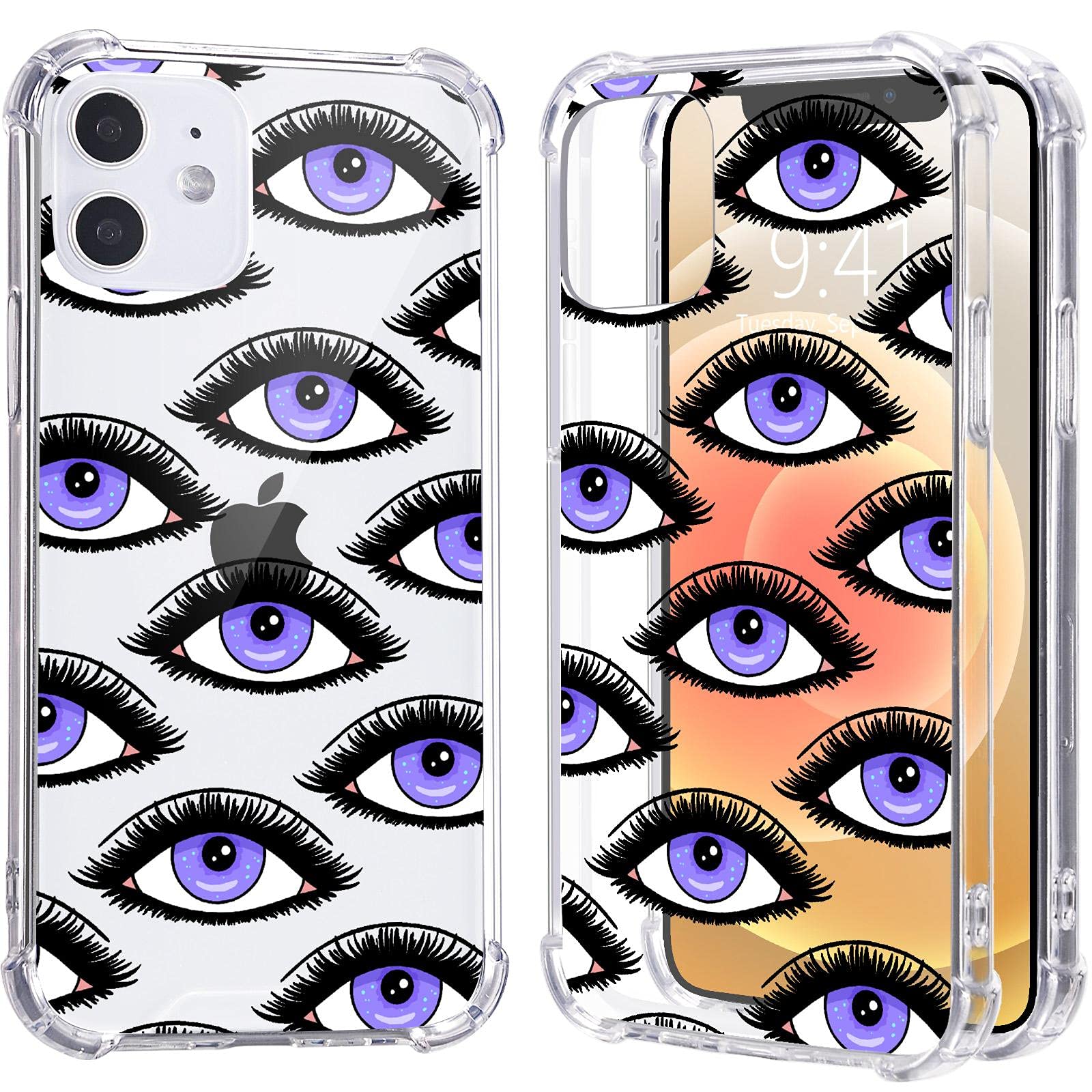 LuGeKe Evil Eyes Case for iPhone XR,Fashion