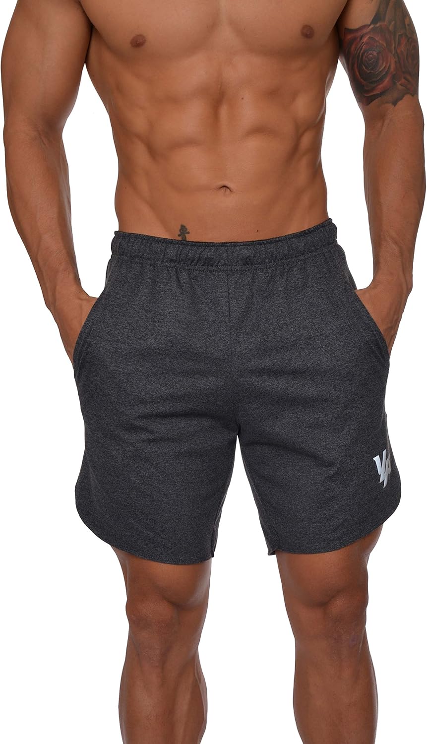 YoungLA Men's Running Shorts Athletic Gym Workout Powerlifting 104: Clothing
