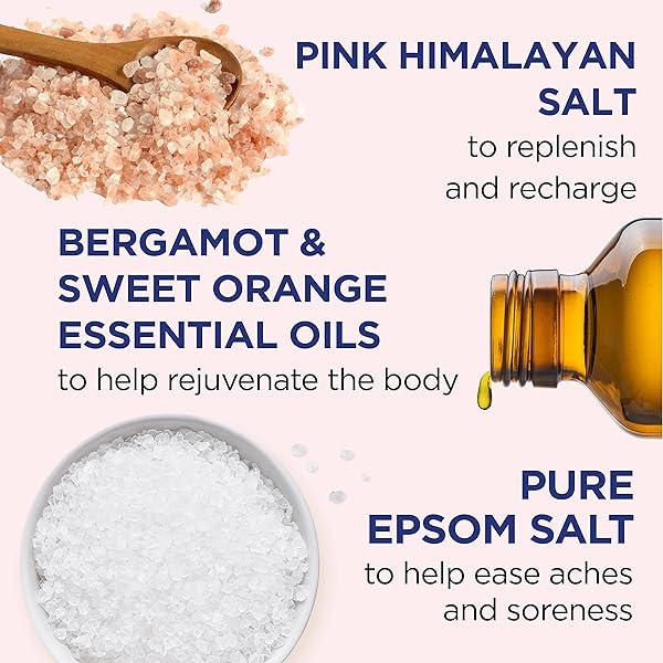 DR TEAL’S EPSOM SALT MAGNESIUM SOAK, RESTORE & REPLENISH WITH PINK HIMALAYAN SALT, 3 LBS