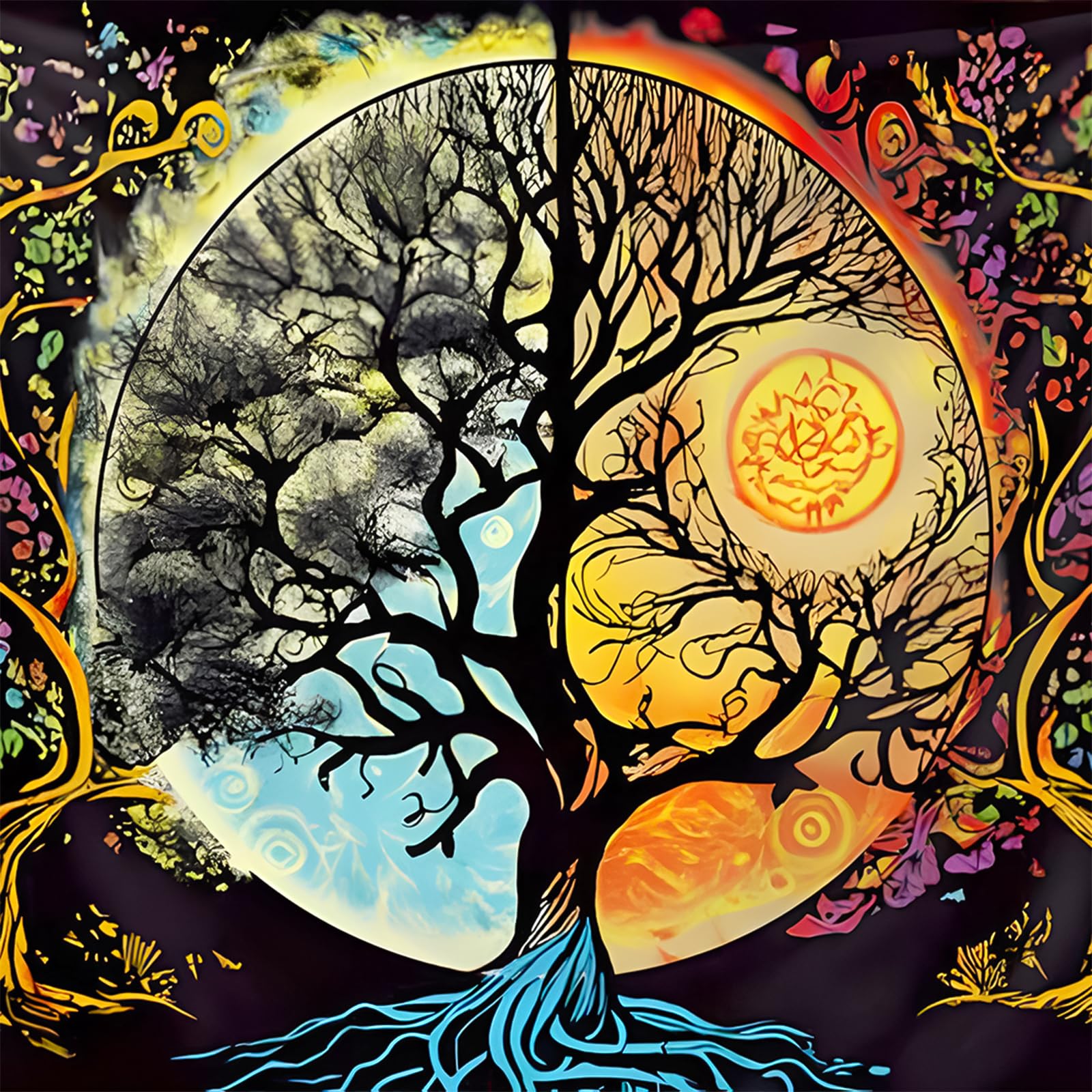 NAIMOER Tree Diamond Painting Kits for Adults,Mandala Diamond Painting, DIY 5D Diamond Painting Tree of Life Diamond Art Kits Picture Craft for Home Wall Decor 35x35cm