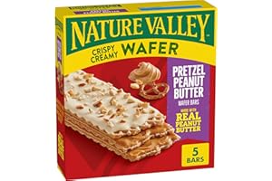 Nature Valley Crispy Creamy Wafer Bars, Pretzel Peanut Butter, 5 Bars, 6.5 oz