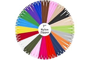 Mandala Crafts 100 PCs Nylon Zippers for Sewing Assorted 7 Inch - Colorful Zippers Replacement Sewing Supplies in Bulk for Tailor, Clothing Repair, and DIY Projects
