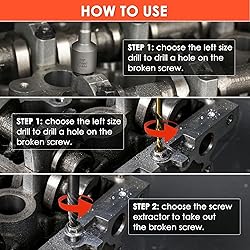 THINKWORK 16pcs Screw Extractor, Spiral Bolt