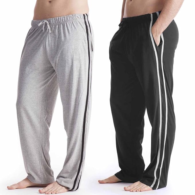 2 Pack Extra Large Mens Long Lounge Pants Casual Wear Pyjama Trousers