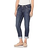 Riders by Lee Indigo Womens Fringe Cuff Boyfriend Jean