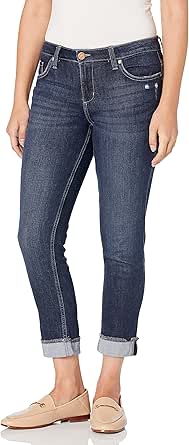 Riders by Lee Indigo Women's Fringe Cuff Boyfriend Jean