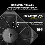 Corsair iCUE LINK RX120 120mm PWM Fan Magnetic Dome Bearing Black view 4