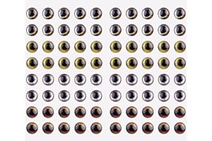Fishing Lure Eyes 3D/4D/5D Artificial Fish Eye Holographic Bait Rig Lure Adhesive Realistic Lure Eyes for Fishing Bait Fly Ty