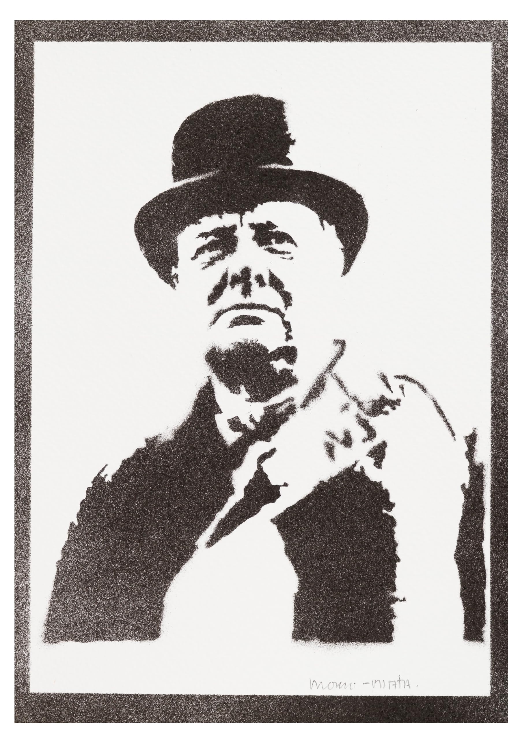 moreno-mata Real Handmade Graffiti Winston Churchill Poster Room Decor Home Wall Art Decoration Bedroom Gifts for Men and Women