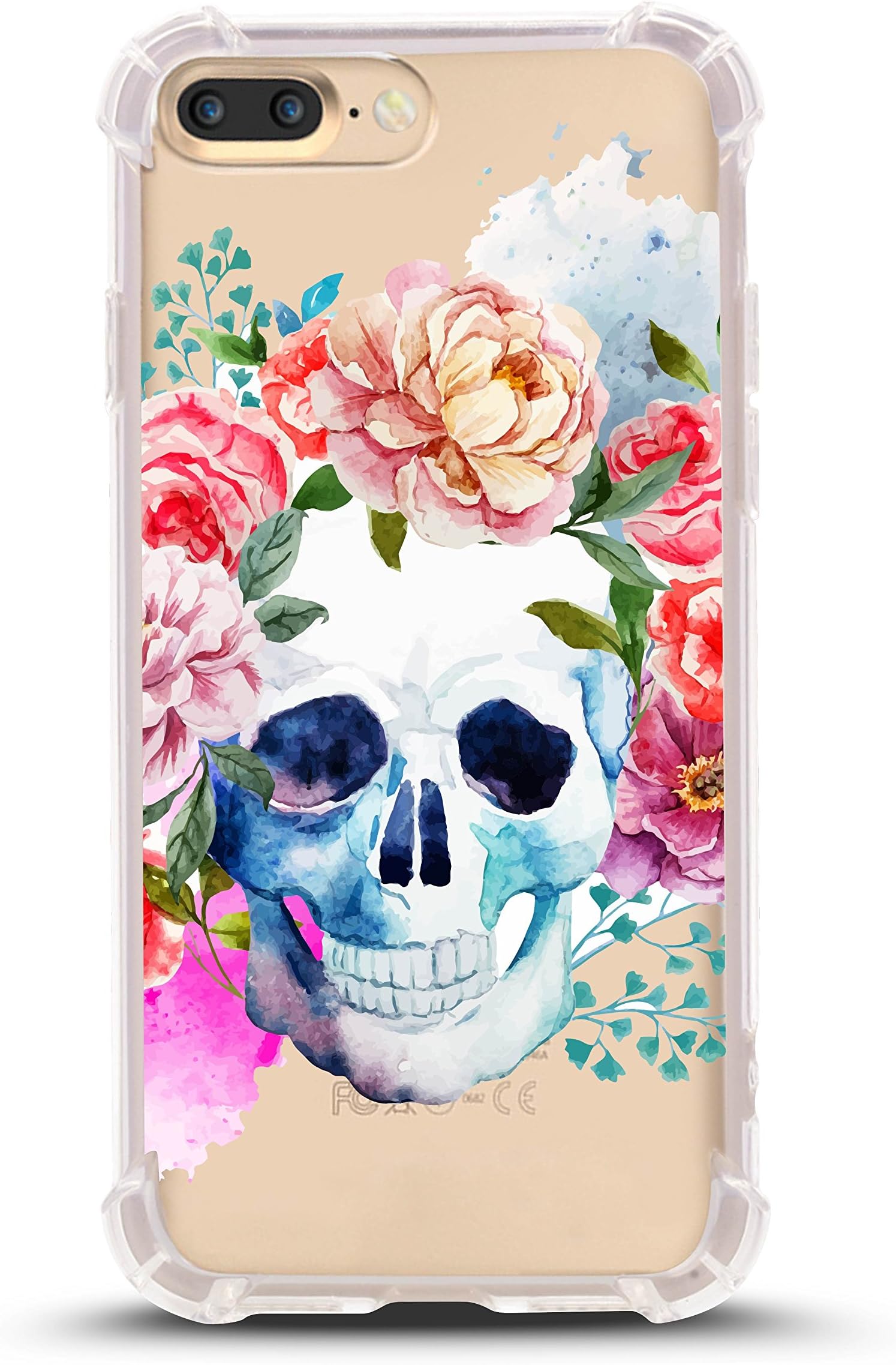 iPhone 8 PLUS case, with Shock Absorbent (5.5 inch screen), watercolor hamsa hand Design (Compatible with iPhone 8 PLUS ONLY, not iPhone 8)