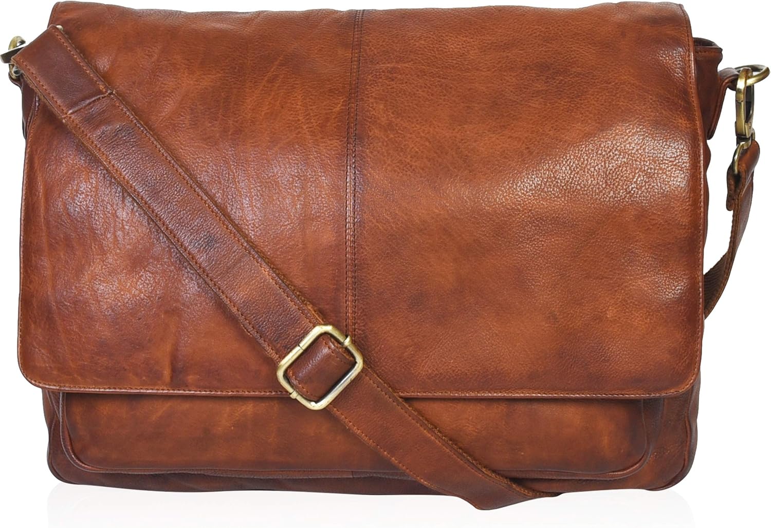 Leather Messenger Bag for Men & Women - Offie briefcase Laptop Satchel Bags