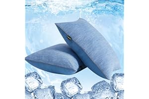 Topcee Cooling Bed Pillows for Sleeping 2 Pack - Pillows Queen Size Set of 2 for Side Back Stomach Sleepers, Hotel Quality Firm Pillow, Luxury Down Filling Supportive Pillow for Hot Sleepers(20"*28")