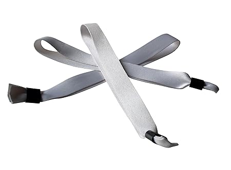 20 Stück Stoffbänder für Festivals mit Plastik-Schiebeverschluß, (Almost Mauve - antikweiss)