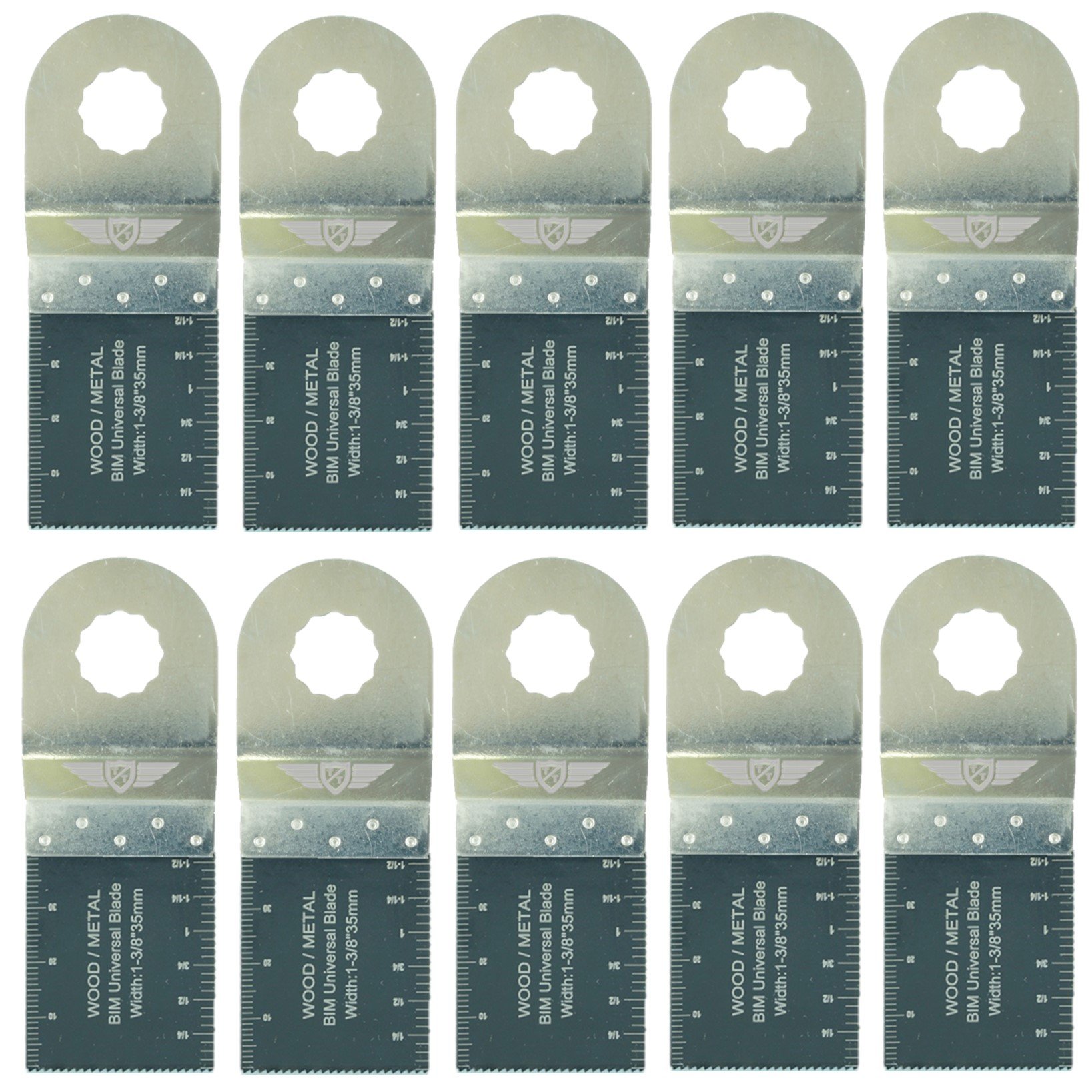 10 x TopsTools WX35B_10 Metal Cutting Bi-Metal Blades Compatible with Worx Sonicrafter, Worx 250W, Erbauer Multitool Multi Tool Accessories