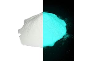 GLO EFFEX Super Phos Glow in The Dark Powder Pigment - .5 Ounce (15g) (Neutral Aqua)