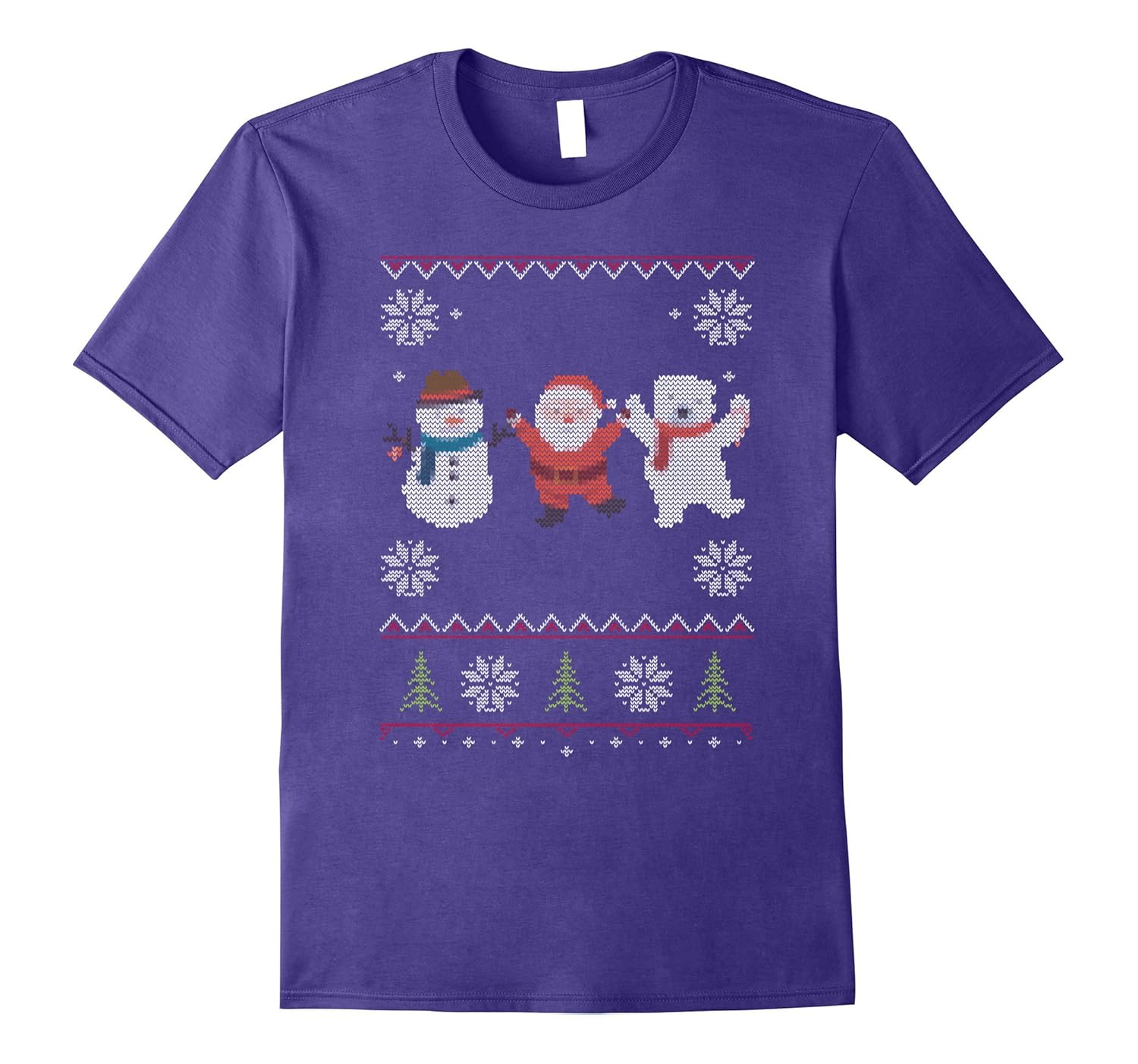 Santa Christmas Ugly Sweater Tee Shirt-ANZ