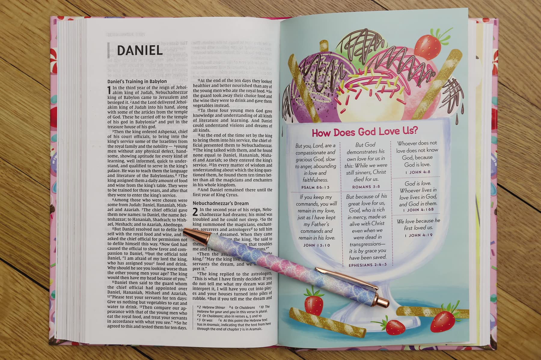 NIV, God's Sweet Love Holy Bible, Hardcover, Comfort Print