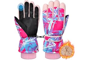 PAMAID Kids Snow Gloves Ski Winter Gloves for Girls Boys, Waterproof Snowboard Gloves with Touchscreen for 8-15 Years
