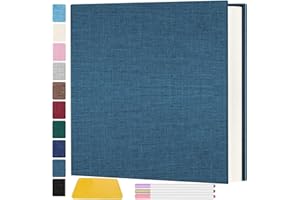 Zesthouse Large 18In Photo Album Self Adhesive 60 Pages, Scrapbook Albums with Sticky Page Holds 10x12 & 8x10 & 5X7 & 4x6 Pic