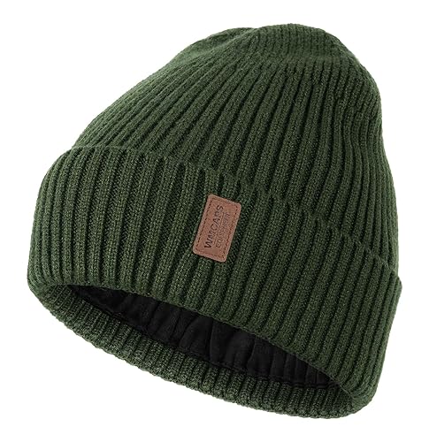 Wmcaps Warm Beanie for Men Women, Fleece Lined Beanie Warm Winter