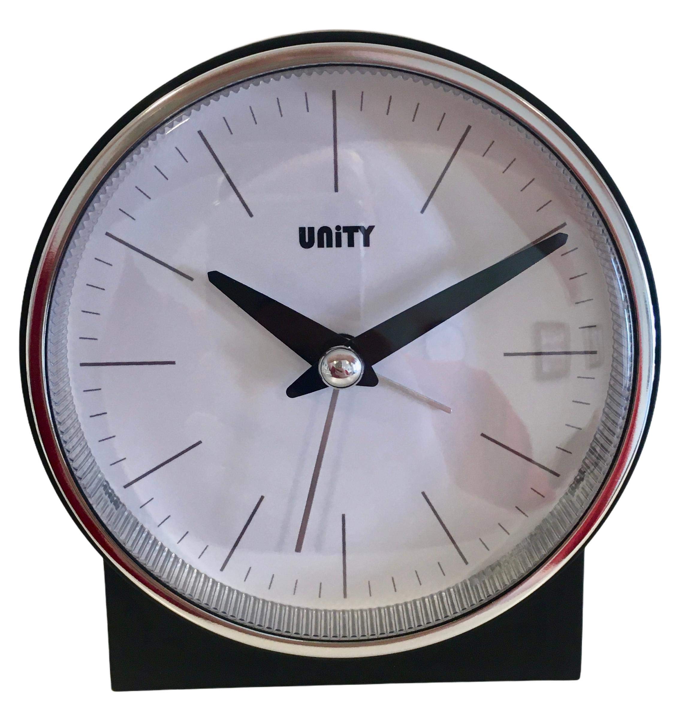 Unity Bell Alarm Clock-49029, Black, 10.5 x 10.5 x 6.5 cm