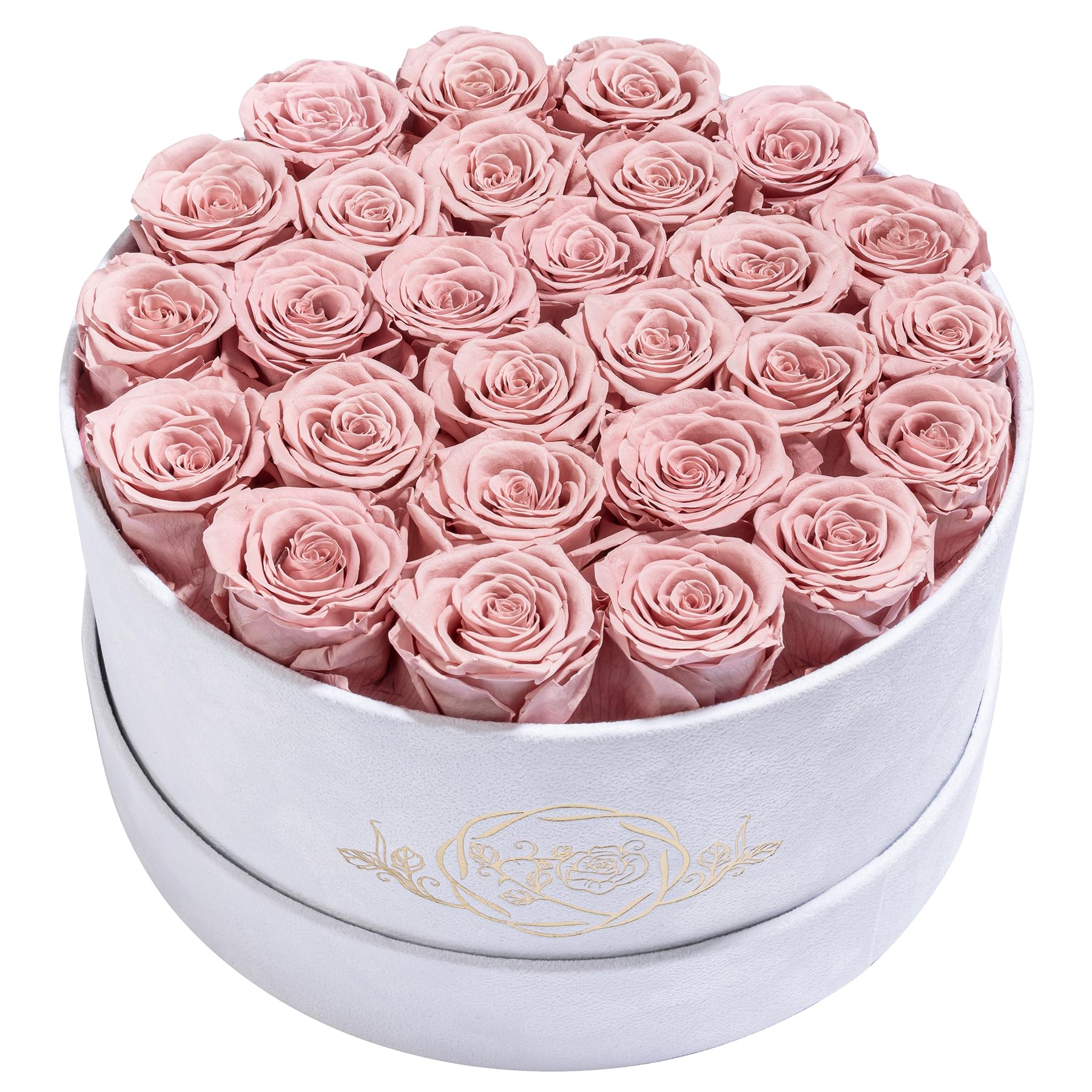Photo 1 of 27 Flowers in a Luxury Suede Box, Birthday Gifts for Women, Preserved Flowers, Mothers Day Roses Gift for Mom, Dusty Rose
