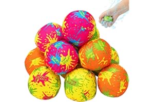 HFATMOS Water Splash Balls Float, Mini Bomb Balls for Pool, Absorbent Ball for Activities, Kids Pool Toys Summer Beach Soaking Games Fun Children Party Activities 12 Pcs