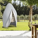 Senders Patio Hanging Egg Chair Cover 210D Grey 115x190cm with Zipper view 7
