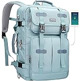 PIJUSHI Carry on Travel Backpack for Women Convertible Duffle Bag Flight Approved Luggage Backpack Fit 16 Inch Laptop(PE053 Teal Blue)