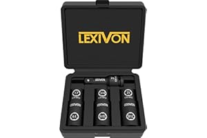 LEXIVON 1/2-Inch Impact Socket Set, 6 Total Lug Nut Sizes | Innovative Flip Socket Design, Covers Most Commonly Used Inch & M