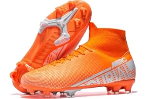 CZRE Boys Girls Soccer Cleats Kids Football Shoes High Top Training Youth Football Cleats